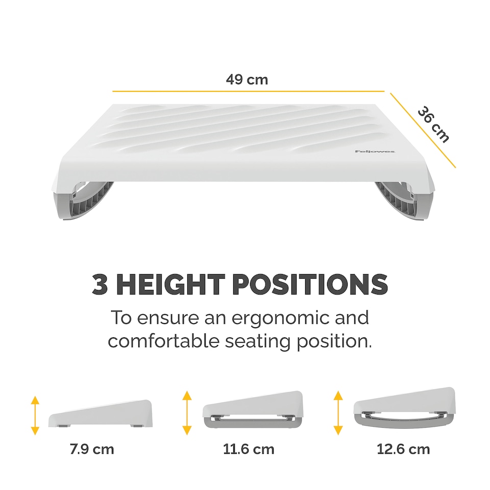 image 1 of Fellowes Breyta Ergonomic Footrest White Portable Adjustable 100016563