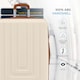 image 3 of Flight Knight Premium Lightweight Suitcase - Built-in Side Lock with USB Port - 8 Spinner Wheels - Hard Shell Carry On Or Check in Luggage 100 Airlines Approved Cream | Large