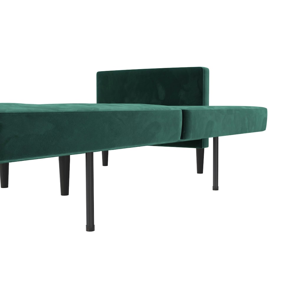 image 1 of Dorel Home - Liam Sofa Bed in Velvet Green | Green | GREEN VELVET | Not provided