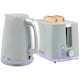 image 1 of HOMCOM Rapid Boil Kettle and Toaster Set Crumb Tray, 1.7L 3000W | Grey