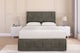 image 1 of Sloomy Cambridge Pewter Dumfries Divan Bed Base 4 Drawers With 54 Inch Floor Standing Headboard & 12 Inch Matching Footboard | Grey | Pewter | Super King | 1