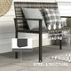 image 8 of Outsunny Rattan Garden Bench Loveseat with Quick-Drying Padding 