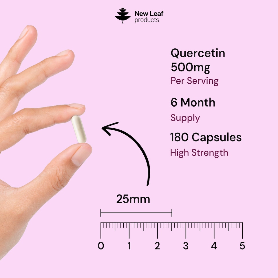 image 1 of Quercetin Supplement 500mg High Strength Antioxidant Capsule