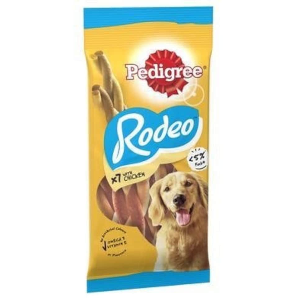 image 1 of 168 Pedigree Rodeo Dog Treats Chicken Dog Chews 24x123g