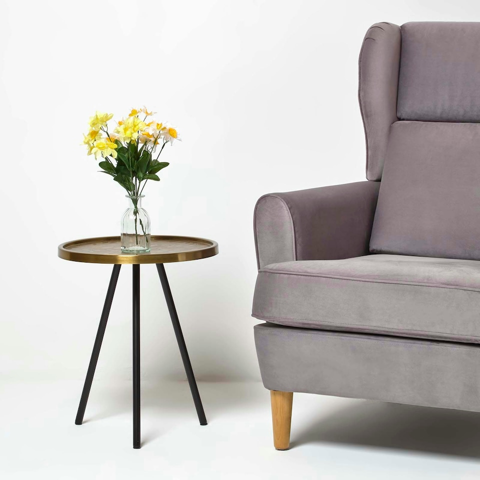 image 1 of Homescapes Set of 2 Yellow and White Daffodil Spray Single Stems