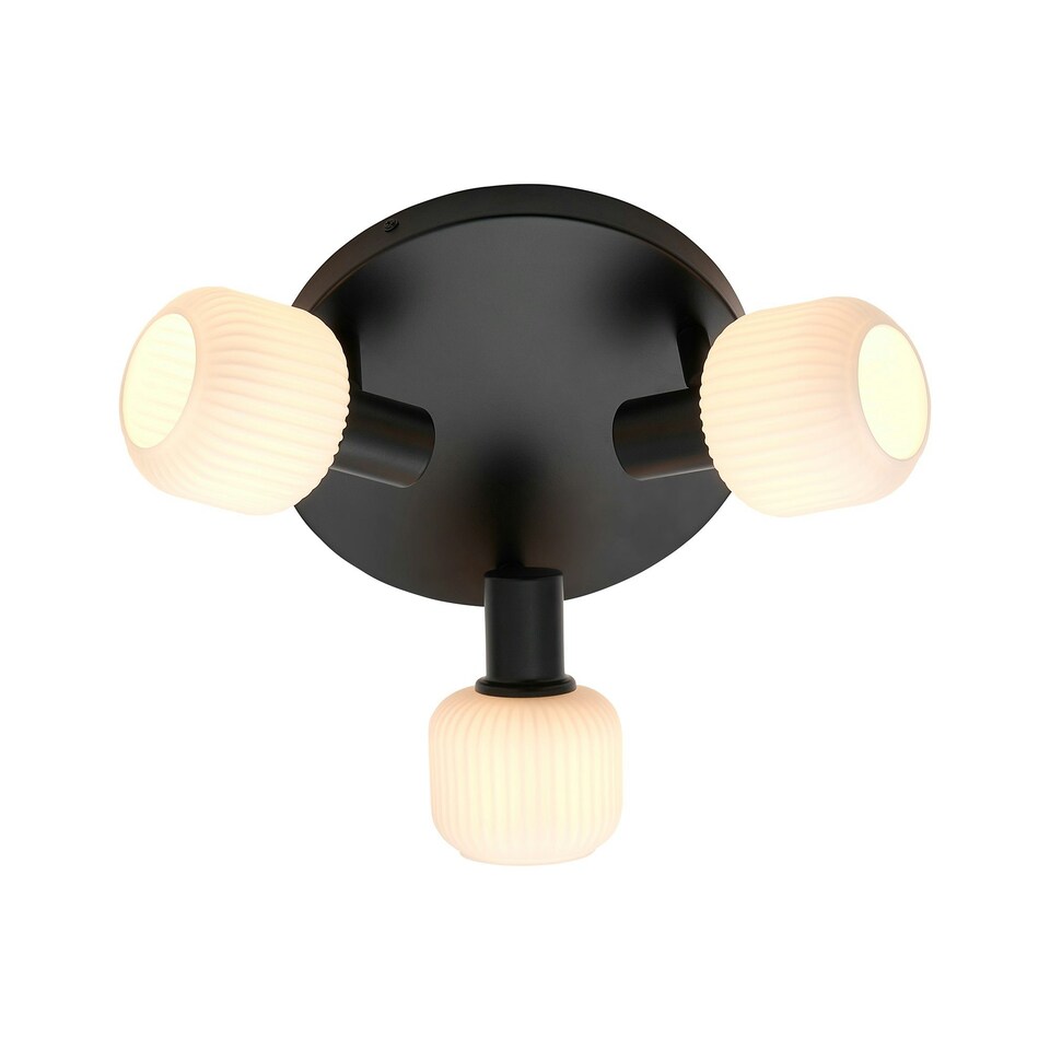 image 1 of Milford Mini 3-Rondel | Ceiling light | Black Black | Black