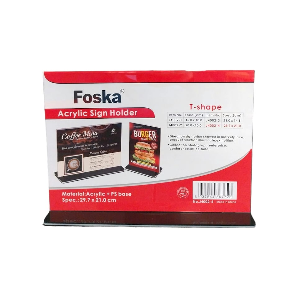 image 1 of Horizontal Design Acrylic Sign Holder 29.7cm x 21cm