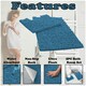 image 2 of VELVETIO Loop Bath Set Anti Slip Water Absorbent Soft Bathroom Rugs Blue | Peacock