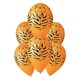 image 1 of Tiger Stripes Orange Latex Balloons 33cm / 13 in - Pack of 6