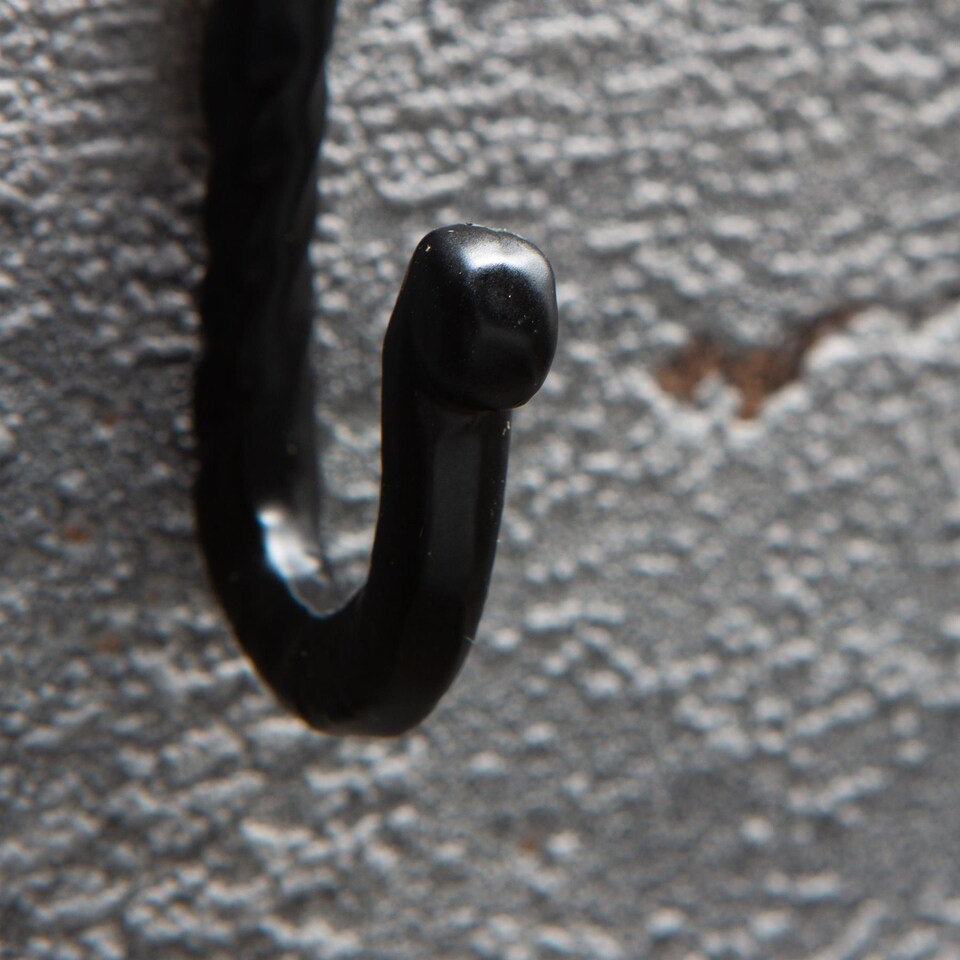 image 1 of Hammer & Tongs Twisted Nail Hook - W5mm x H40mm - Black