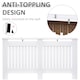 image 6 of HOMCOM Slatted Radiator Cover Painted Cabinet MDF Lined Grill in White (152L x 19W x 81H cm)