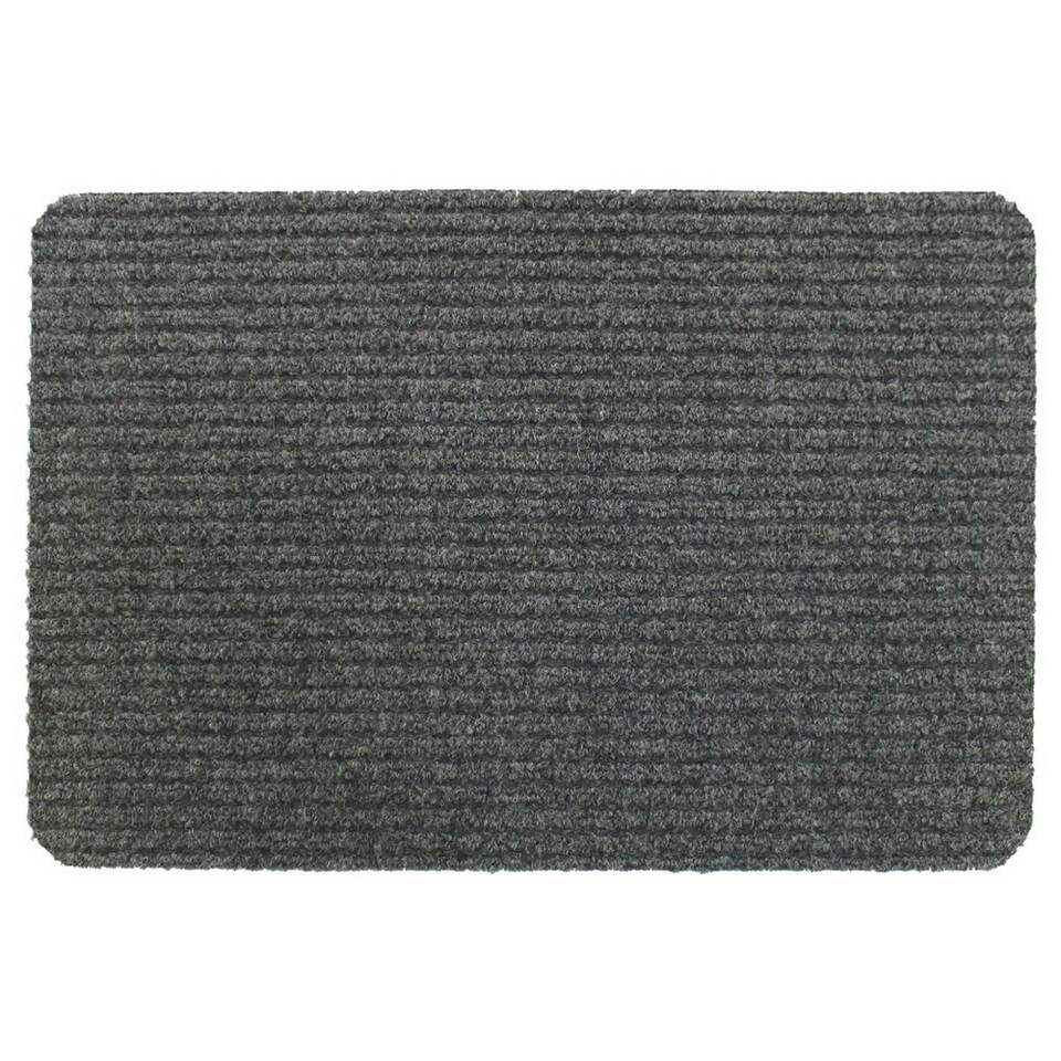 Groundsman Basic Ribbed Door Mat - Light Grey - 50cm x 80cm
