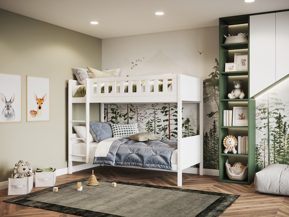 image 1 of Flair Bea Wooden Bunk Bed White