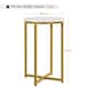 image 3 of Yaheetech Faux Marble Accent Table Antique Gold