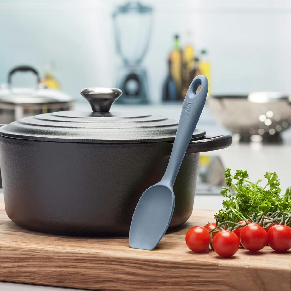 image 1 of Zeal Silicone Spatula Spoon, 20cm, Provence Blue
