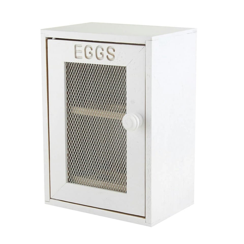 image 1 of Apollo Rubber Wood Egg Cabinet White