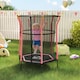image 2 of HOMCOM 5.4FT Kids Trampoline w  Enclosure Indoor Outdoor for 3-10 Years | Red | Red