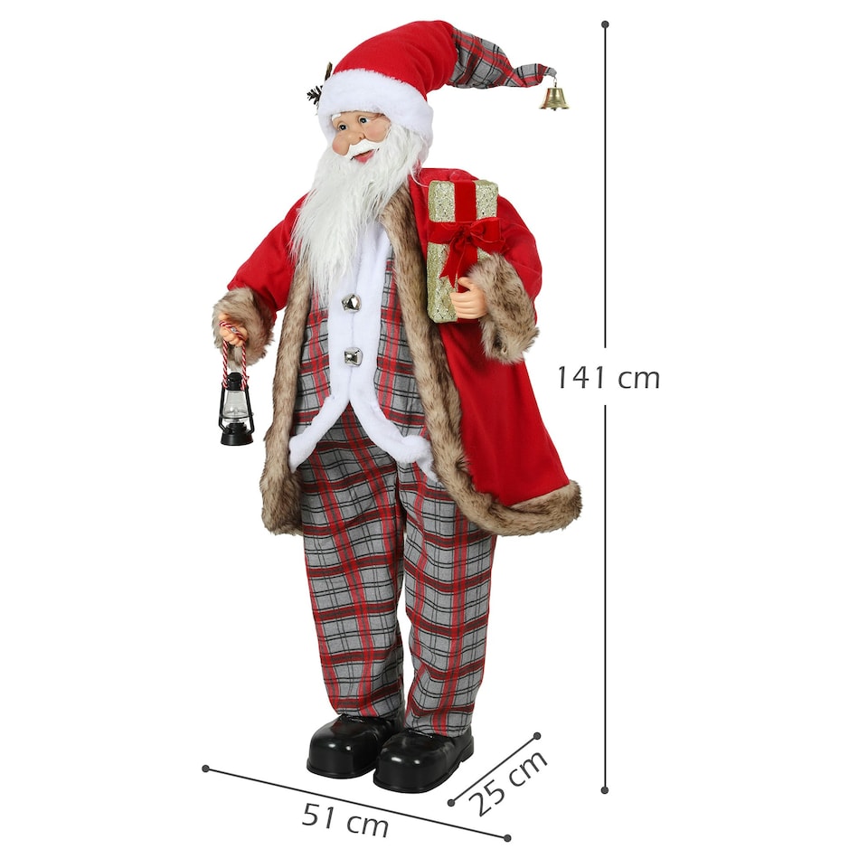 image 1 of HOMCOM 141cm Animated Santa Claus with Sound Activated for Party Festival