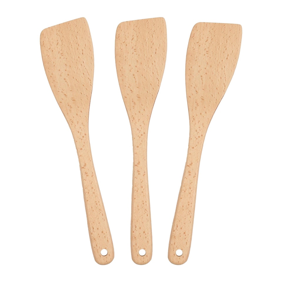 image 1 of Argon Tableware Wooden Spatulas - 30cm - Pack of 3