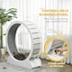 image 5 of PawHut Cat Exercise Wheel, 39.4 inch Running Treadmill with Brake, White