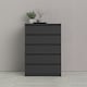 image 4 of Naia Chest of 5 Drawers in Black Matt