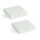 image 2 of 100 x 7" (7.5 x 7.5 x 1.5") White Slim Postage Pizza Takeaway Style Boxes Ideal For Restaurants & Takeaways White
