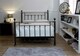 image 1 of 4ft6 Double Black chrome nickel, crystal ball finish traditional metal bed frame bedstead, antique, Victorian style