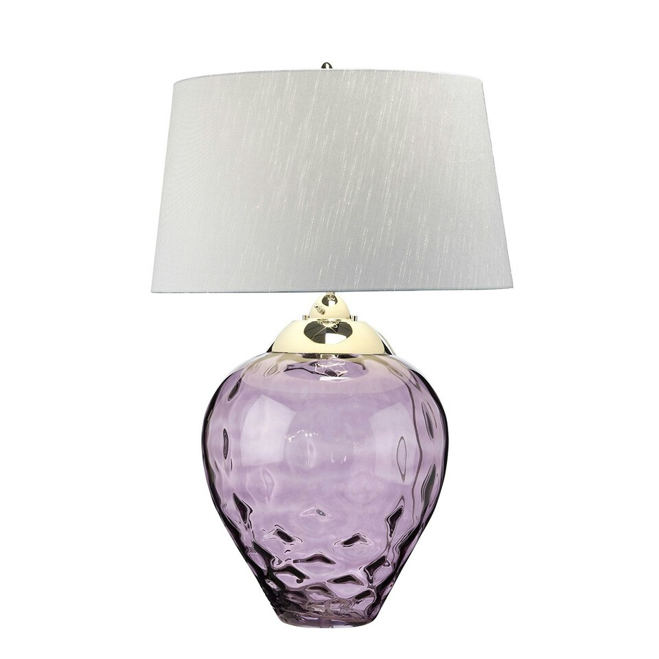 image 1 of Samara Large Table Lamp Plum-tinted Glass