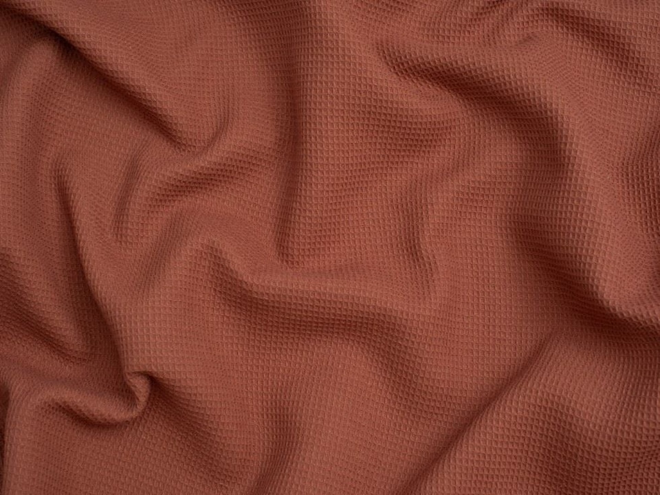 Minerva Core Range Pink Mini Cotton Waffle Fabric for Dressmaking, 150cm / 59" Wide - per metre