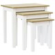 image 1 of Vida Designs Yorkshire Set of 3 Nest of Tables Sofa Side End Table, White & Oak
