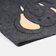 image 3 of OHS Kids Round Elephant Felt Toy Storage Organiser Basket - Charcoal