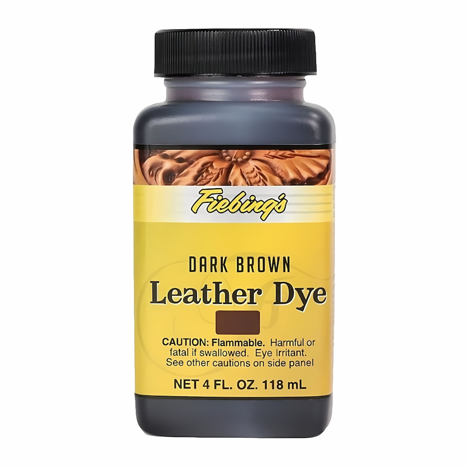 image 1 of Fiebing's Leather Dye - Professional Alcohol-Based Colour Dyes 4oz | Brown | Dark Brown