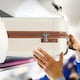 image 5 of Flight Knight Premium Hard Shell Lightweight Cabin Suitcase - 8 Spinner Wheels - Built-in TSA Lock & USB Port - easyJet Large Cabin Approved - 56x45x25cm Cream | Cream | Cabin Bag