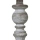 image 2 of Dunum Column Table Lamp with Linen Shade - Wood - L13 x W13 x H44 cm - White White