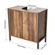 image 1 of Living and Home Double Door U-Shaped Under Sink Cabinet - Walnut Brown 60x30x60cm Brown