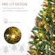 image 5 of HOMCOM 5FT Pre-Lit Christmas Tree Artificial Spruce Holiday Décor W/ Metal