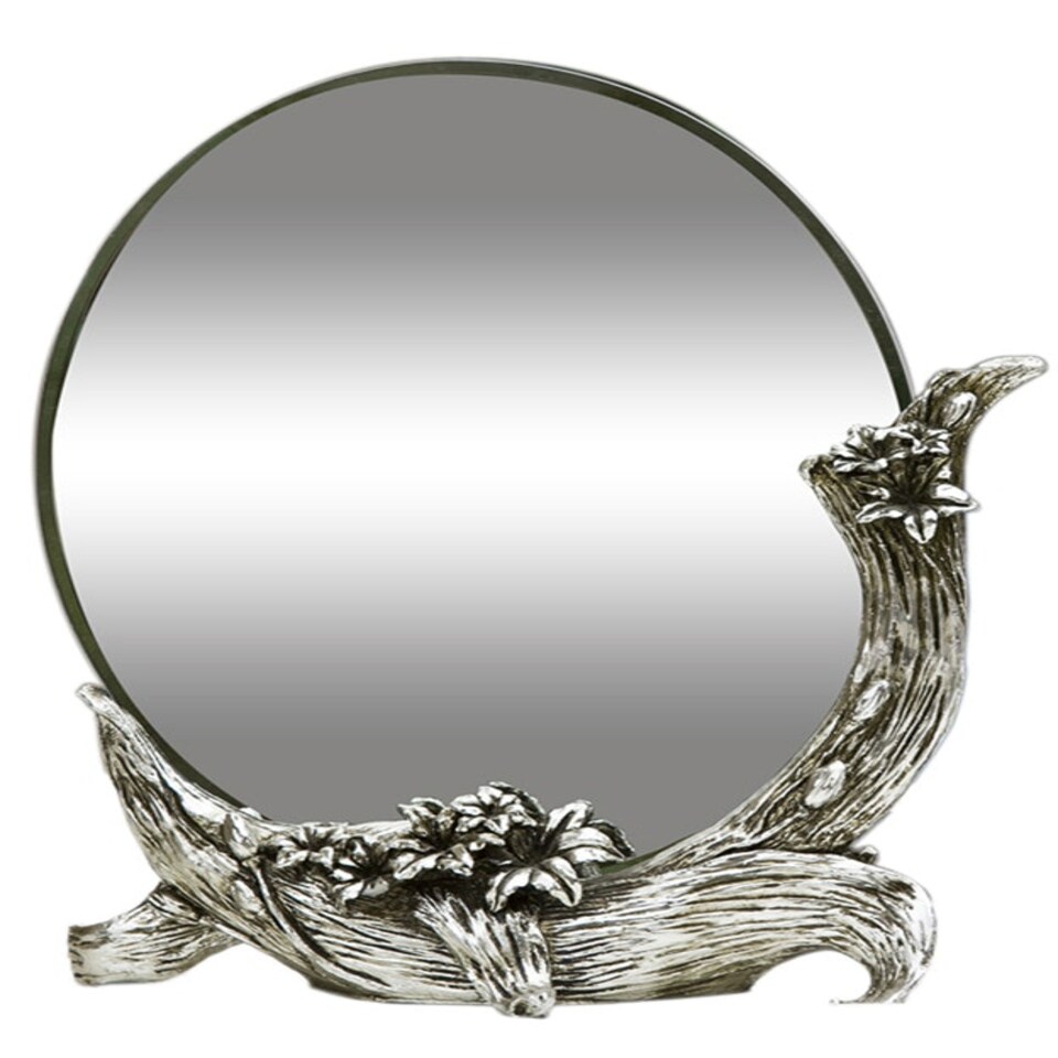 Handcrafted Mirror - L7 x W25 x H30 cm Grey