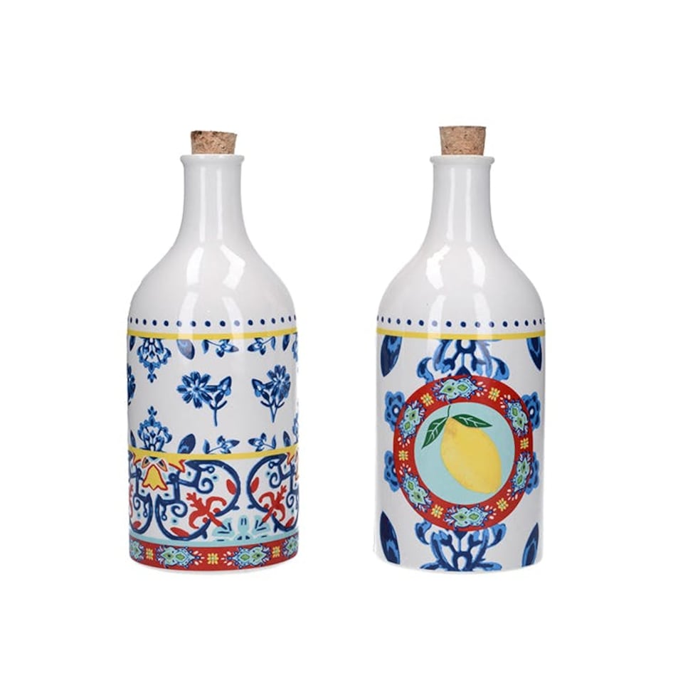 image 1 of KitchenCraft Ceramic Oil and Vinegar Bottle Set 500ml