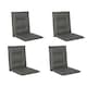 image 9 of Outsunny Set of 4 Garden Chair Cushions, Outdoor Seat Pads 