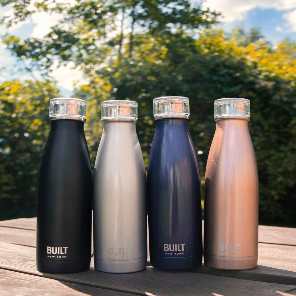 image 1 of BUILT Insulated Bottle Bag with Shoulder Strap and Food-Safe Thermal Lining - 'Galaxy'