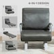 image 4 of HOMCOM Single Folding 5 Position Convertible Sleeper Chair Bed Grey