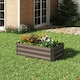 image 2 of Living and Home Galvanized Steel Rectangular Raised Garden Bed- Brown- 100cm W x 60cm D x 30cm H