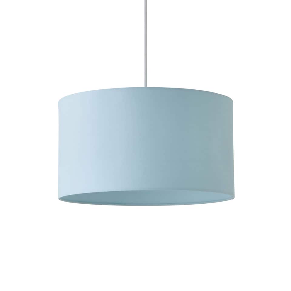image 1 of ValueLights Reni Duck Egg Blue Fabric Ceiling Lamp Shade (D)45cm | Blue