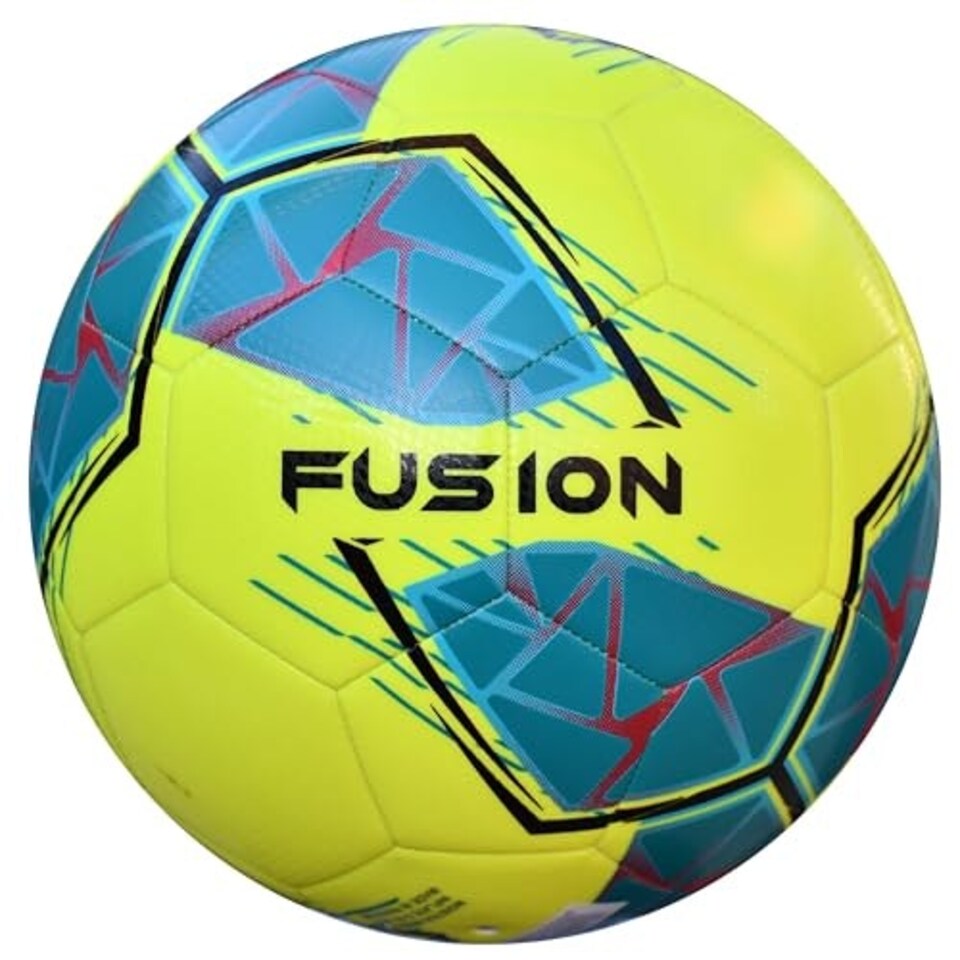 image 1 of Precision Fusion FIFA Basic Training Ball - 3 - Fluo Yellow/Teal/Cyan/Red - Precision - PRF2663 Yellow