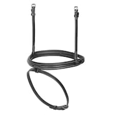 Avignon Padded Leather Horse Flash Noseband - Black - X Full