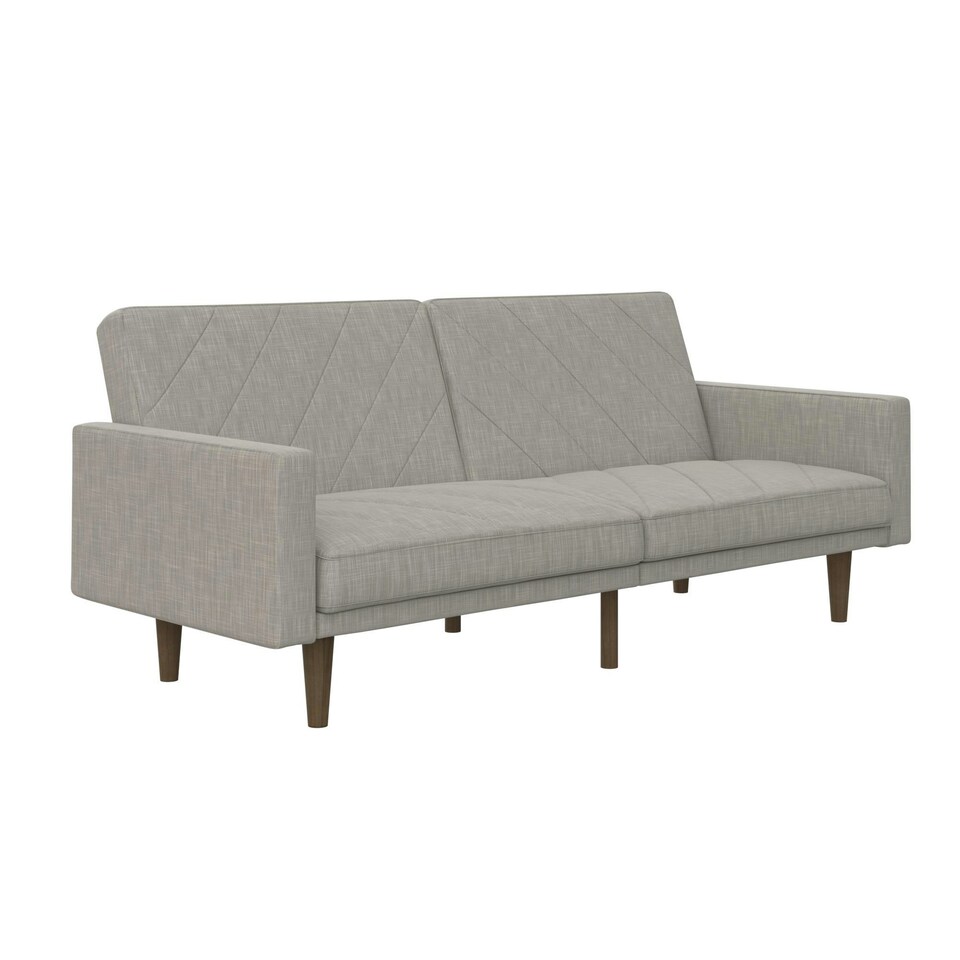 image 1 of Paxson Clic Clac Sofa Bed in Light Grey Fabric Grey | LIGHT GREY