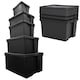 image 1 of 1 x 45L Extra Large Super Strong Black Impact Resistant Heavy Duty Plastic Storage Container With Lid Black