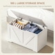 image 3 of HOMCOM Storage Trunk for Living Room, with Safety Hinges, 80cm, White