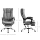 image 7 of Vinsetto Executive Office Chair Computer Desk Chair for Home w/ Footrest, Grey