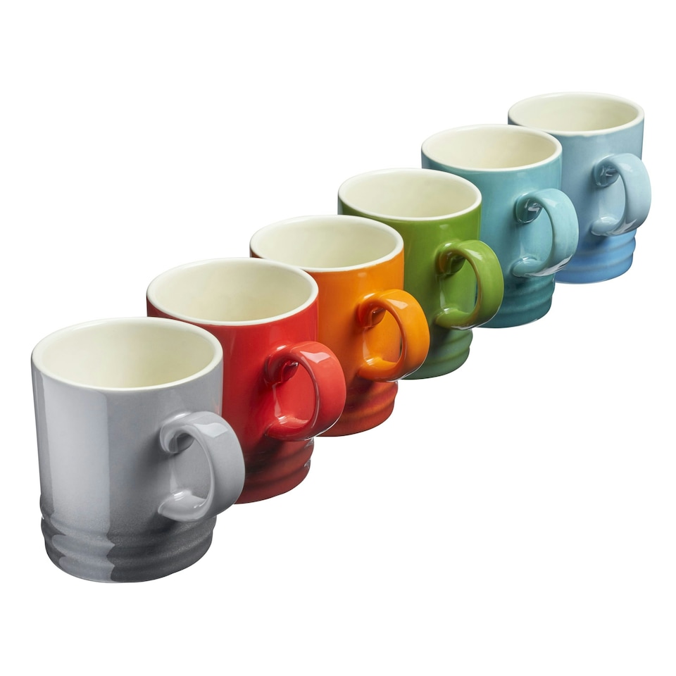 image 1 of Cooks Professional 6 Piece Mug Set | Made From Durable Stoneware | 350ml | Multi-Colour